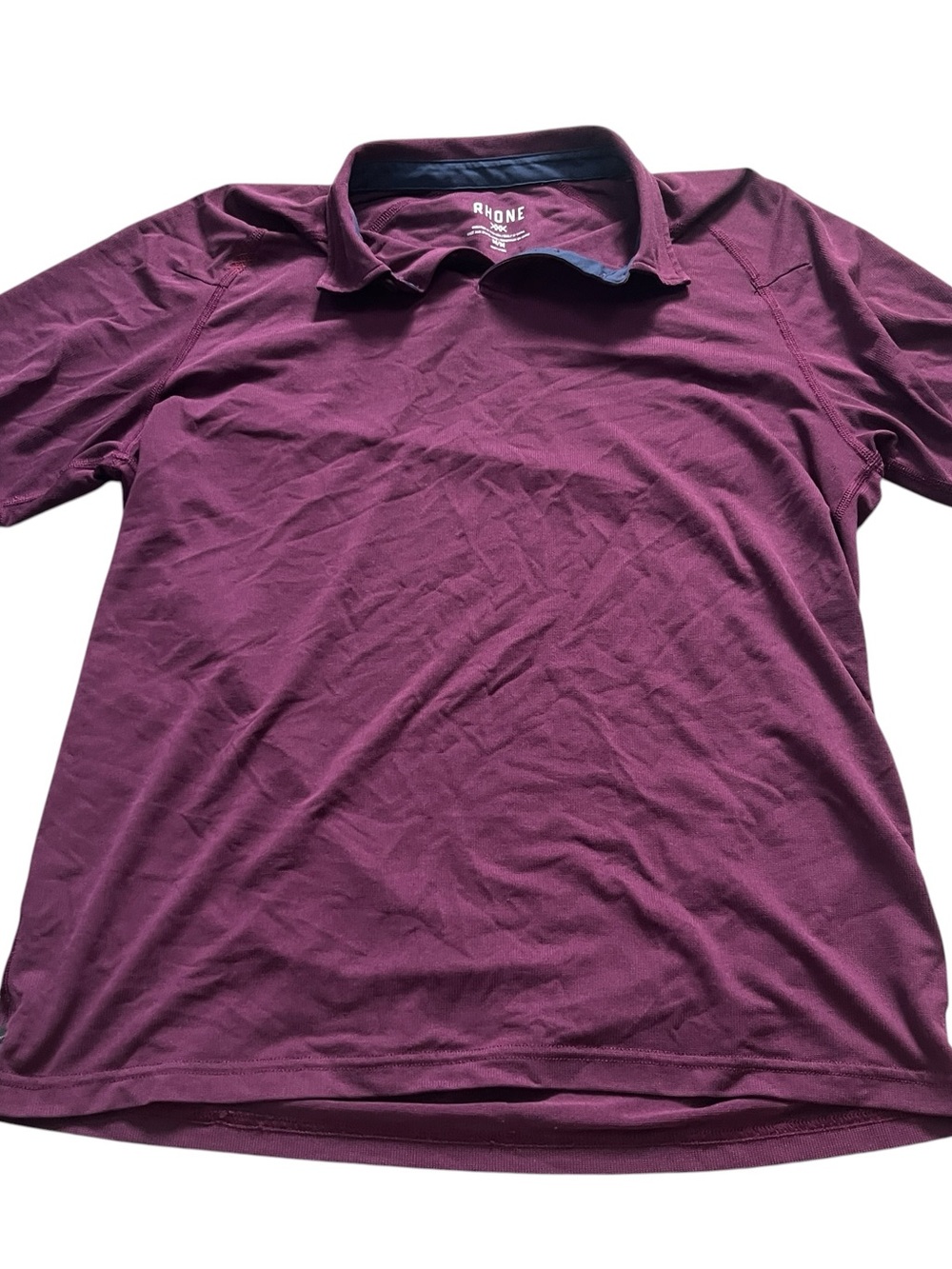 Rhone Mens Maroon Athletic Polo Shirt Size Medium Breathable